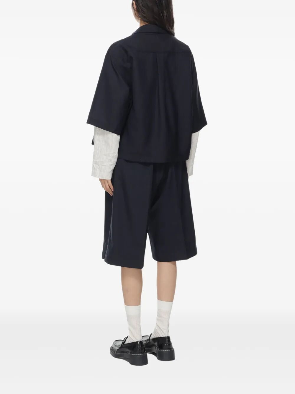 STUDIO NICHOLSON Zip Through Wool Shirt for Women