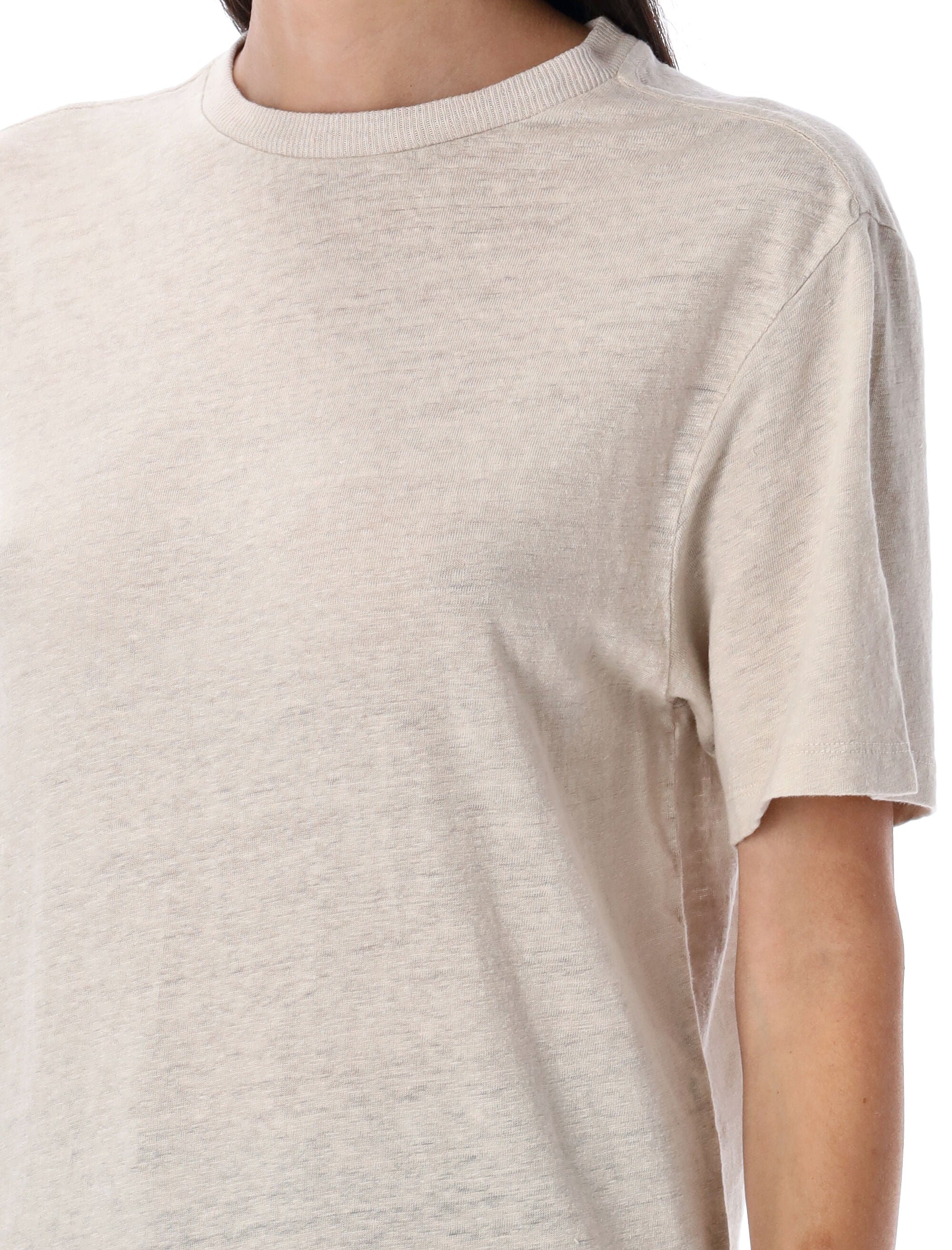 ISABEL MARANT ETOILE Loose Fit Linen T-Shirt - Size S