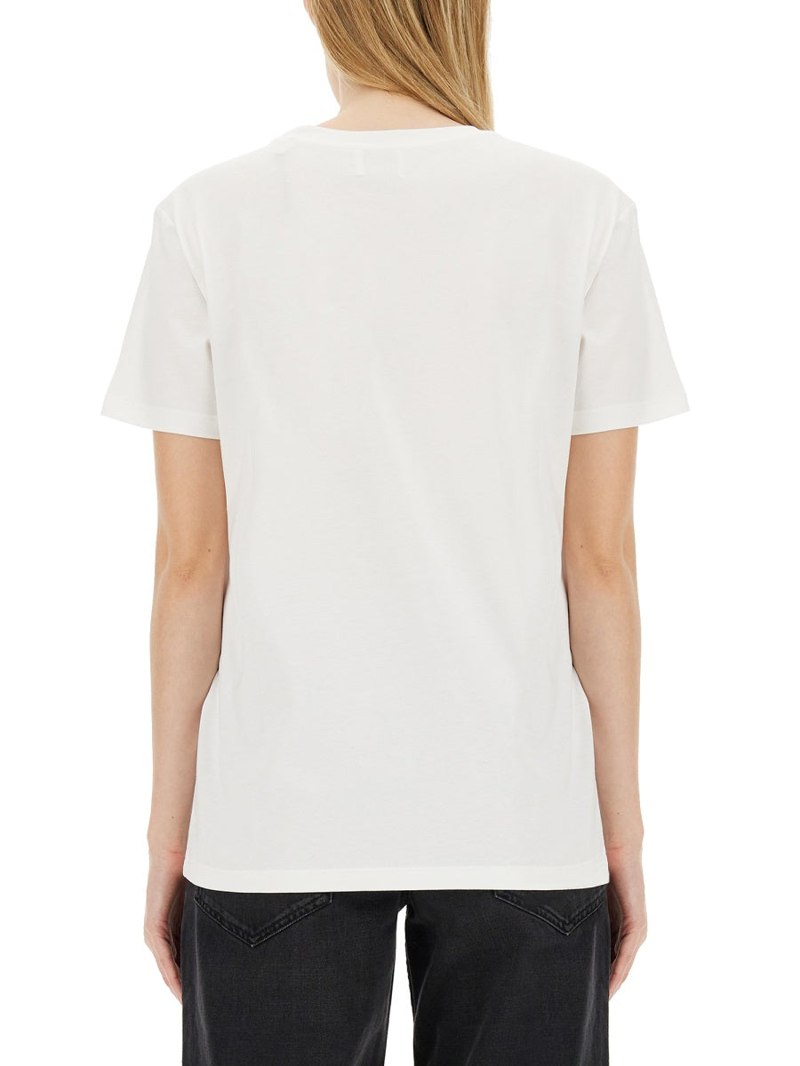ISABEL MARANT Women's Crew Neck Organic Cotton Logo T-Shirt