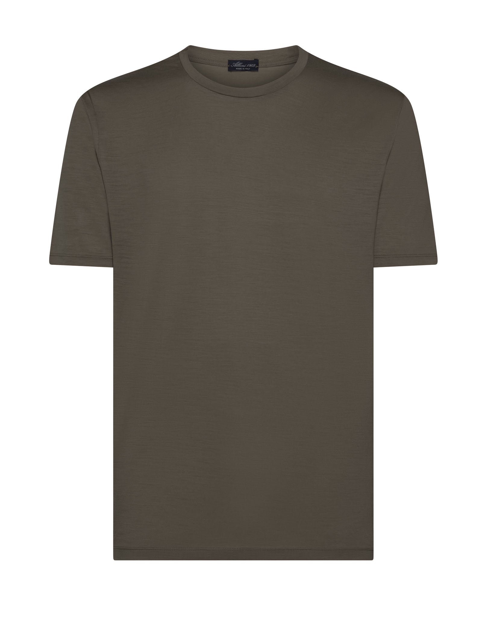 ALBENI 1905 Merino Wool Mud T-Shirt for Men