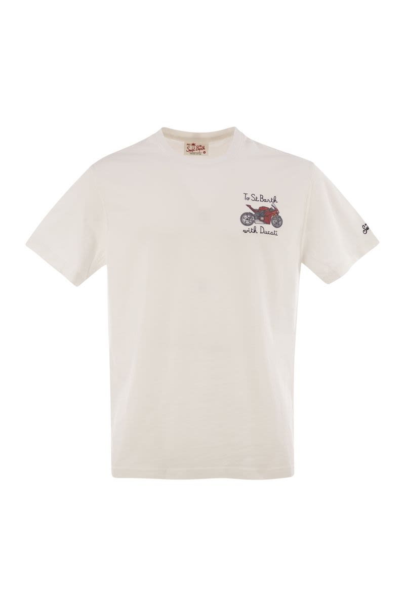 MC2 SAINT BARTH Men's Iconic T-Shirt with Bold Chest Print