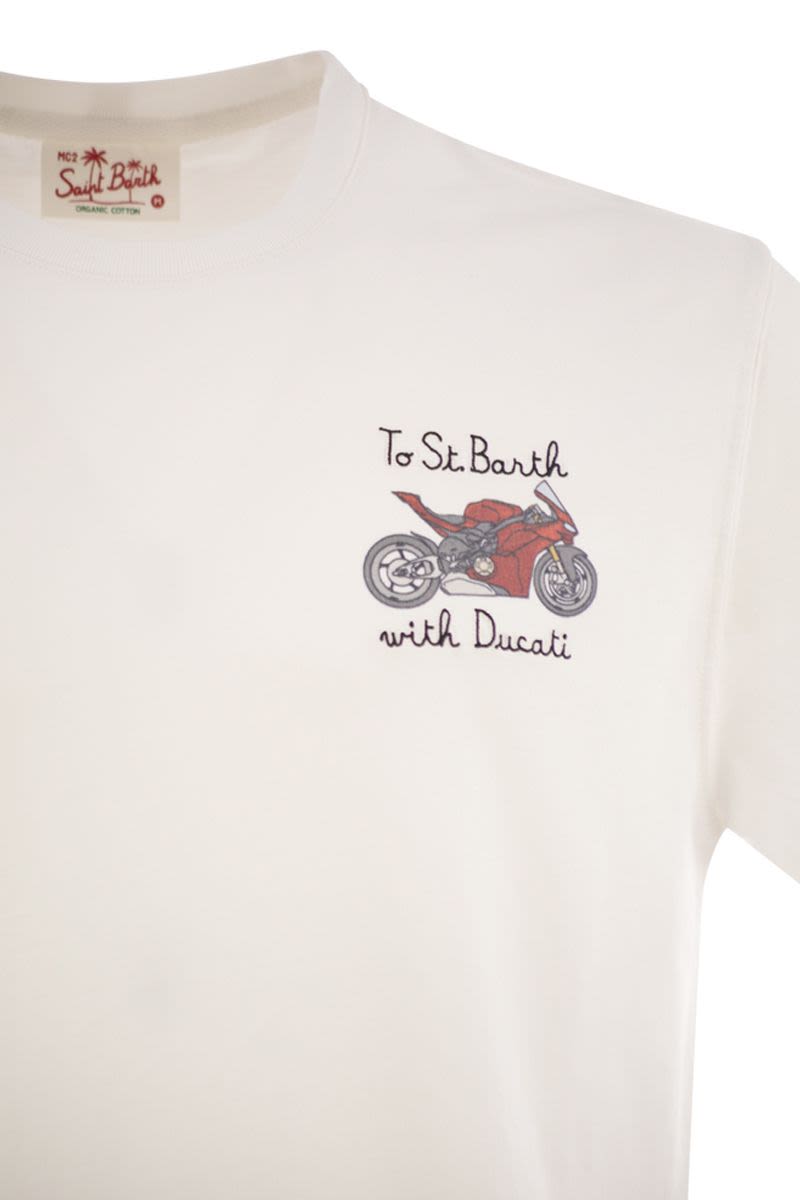 MC2 SAINT BARTH Men's Iconic T-Shirt with Bold Chest Print