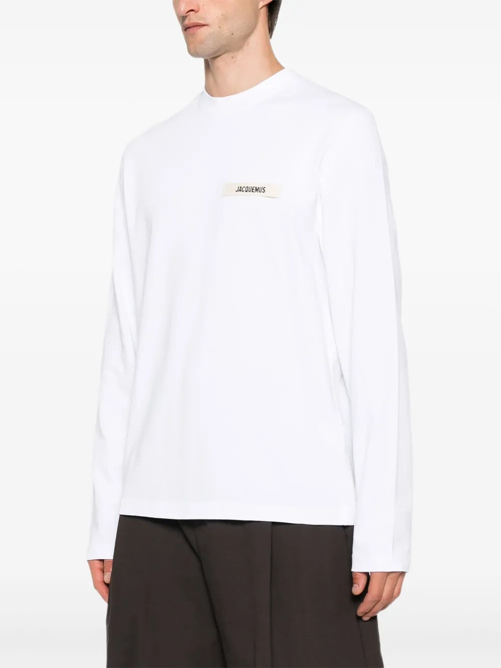 JACQUEMUS Long Sleeve T-Shirt with Gros Grain Detailing