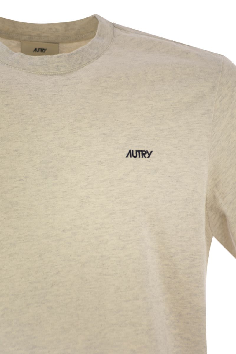 AUTRY Cotton T-Shirt with Logo for Men