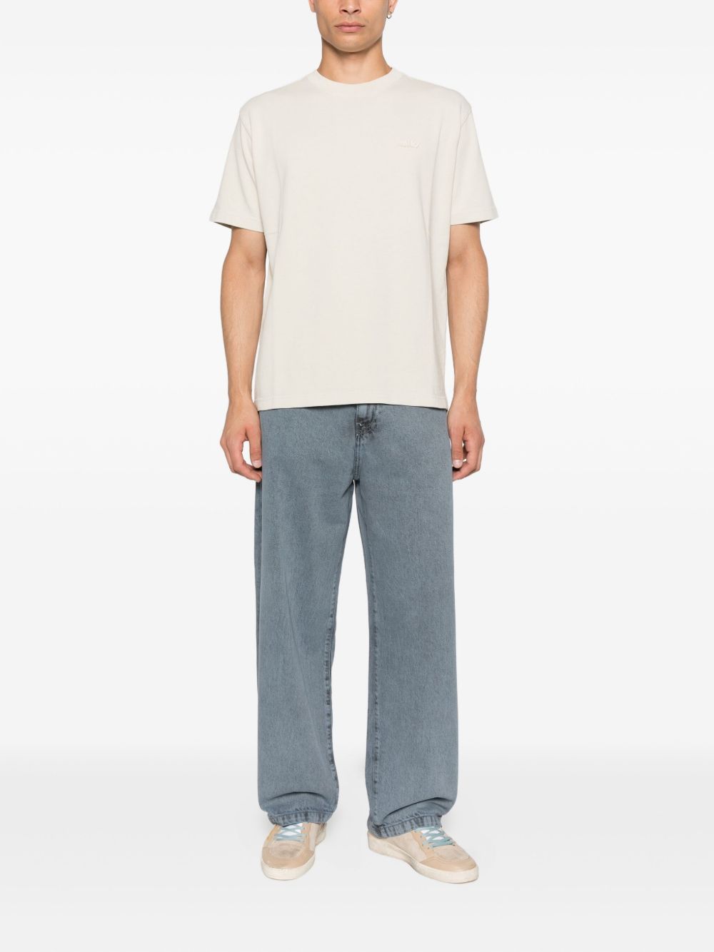 AUTRY Classic Crew Neck T-Shirt with Logo Patch