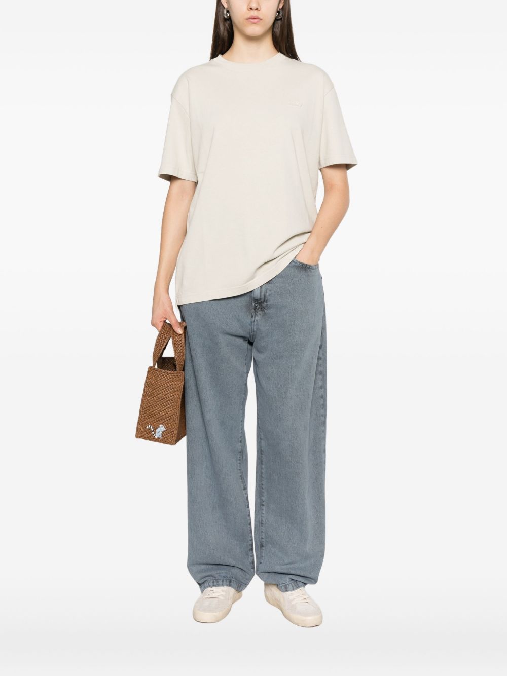 AUTRY Classic Crew Neck T-Shirt with Logo Patch