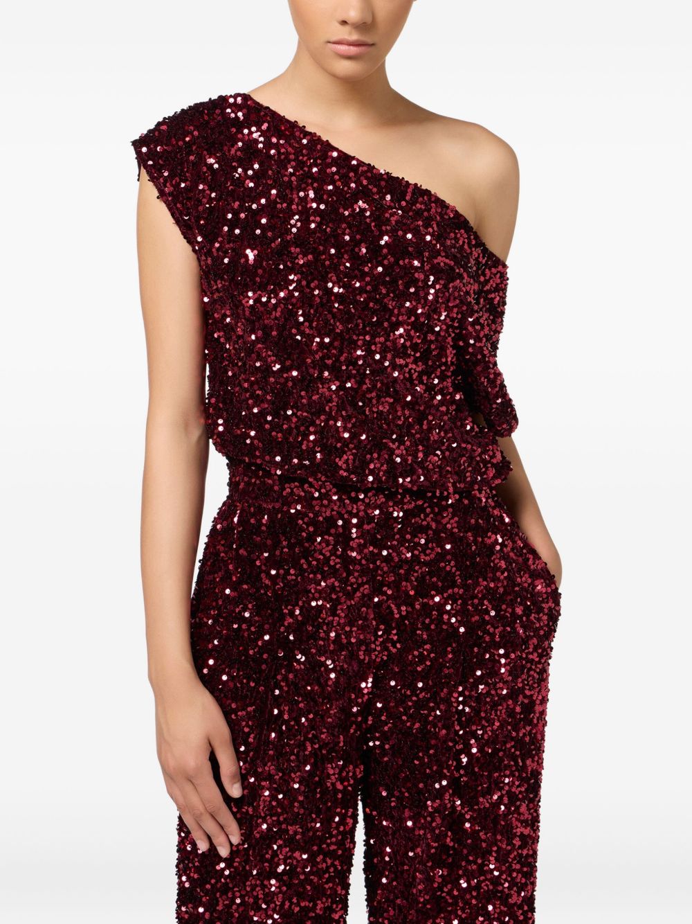 ELISABETTA FRANCHI One-Shoulder Sequin Mini Dress for Women