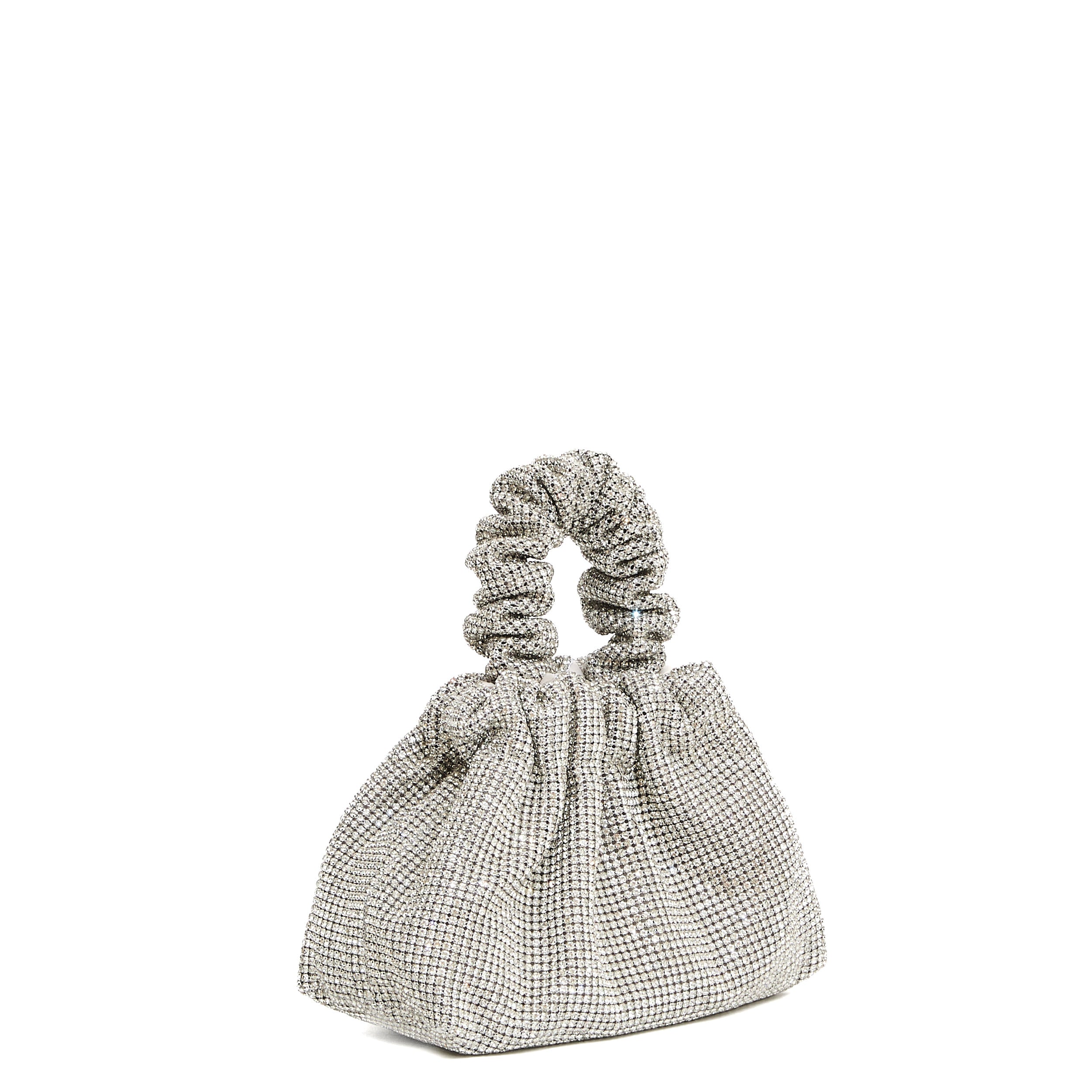 TWENTYFOURHAITCH Mini Chic Gathered Handbag with Sparkling Embellishments