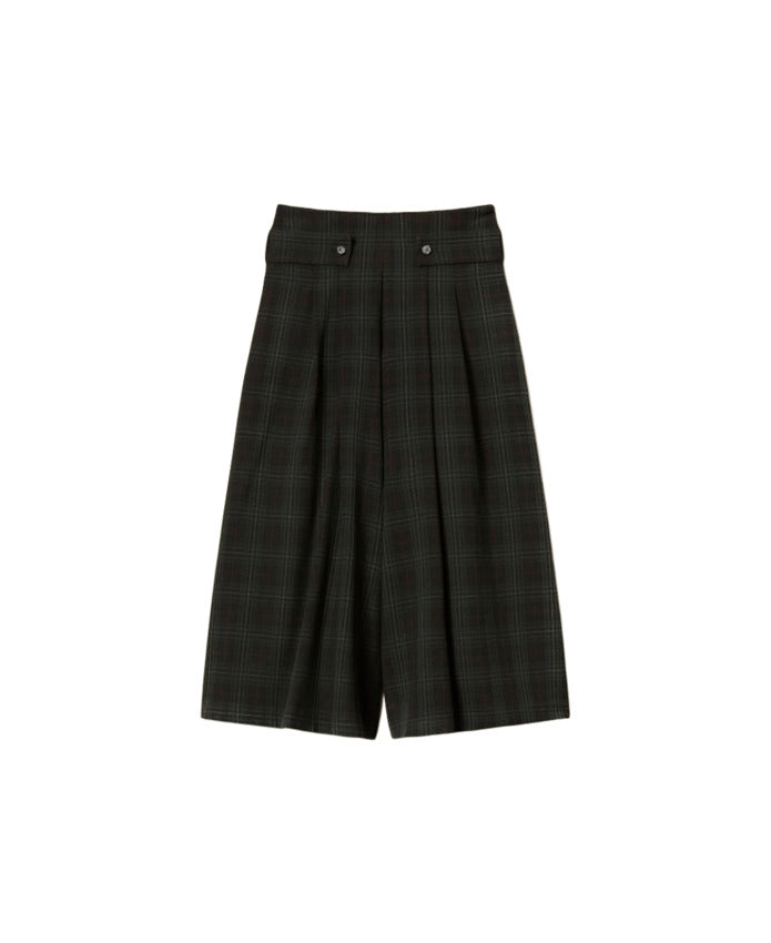 TWINSET ACTITUDE Wide Fit Tartan Trousers with Removable Waist Belt