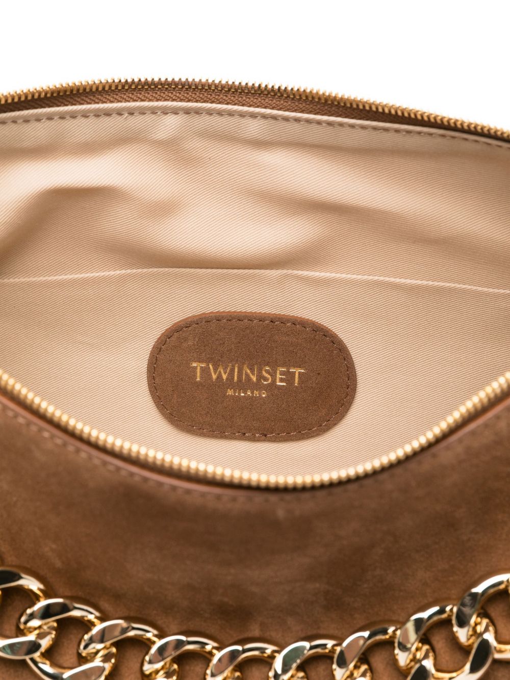 TWIN SET Sleek Leather Shoulder Bag