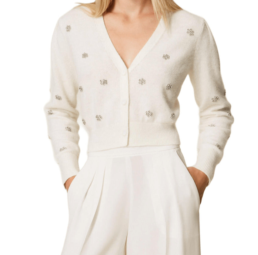 TWIN SET Chic V-Neck Cardigan for Women