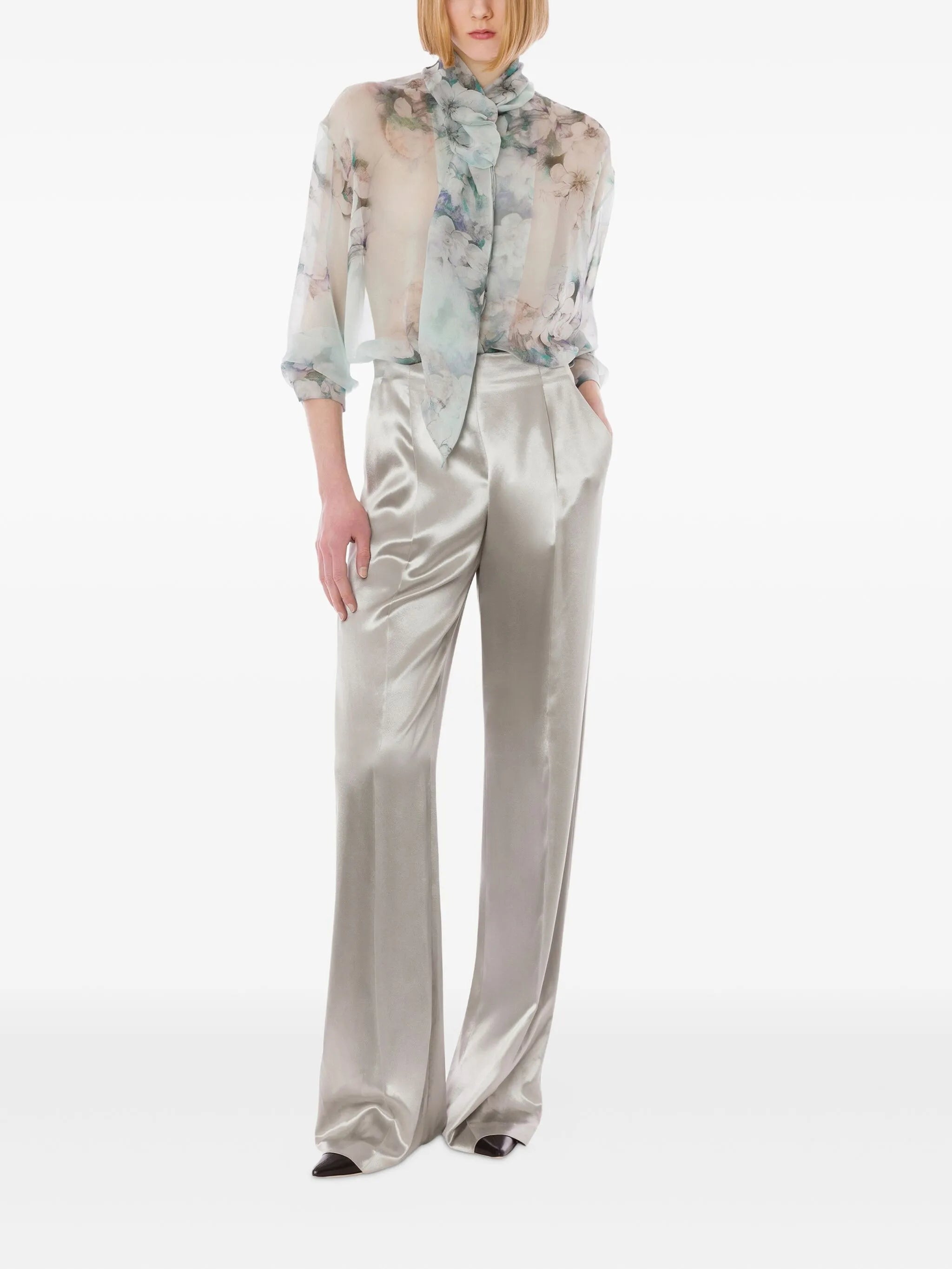 ALBERTA FERRETI Viscose Wide Leg Pants for Women - FW25