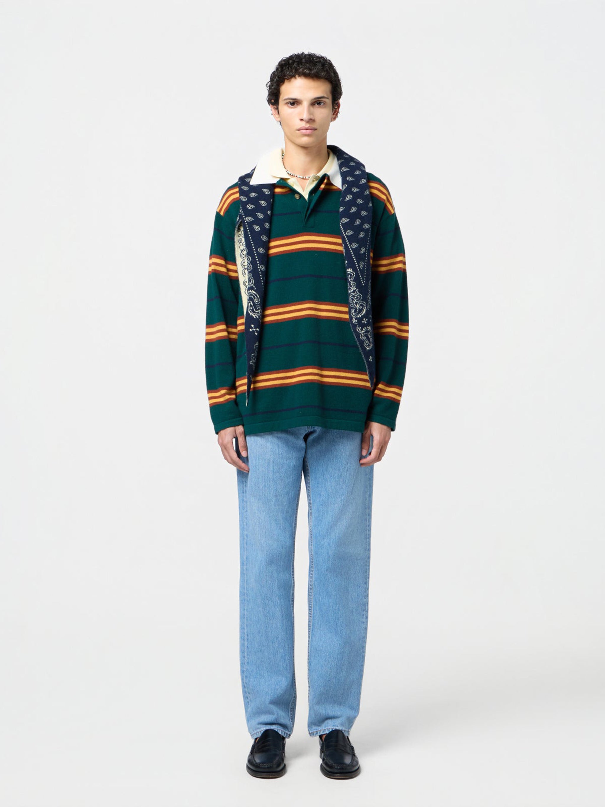 GUEST IN RESIDENCE Men's Striped Rugby Sweater in Comfortable Fit