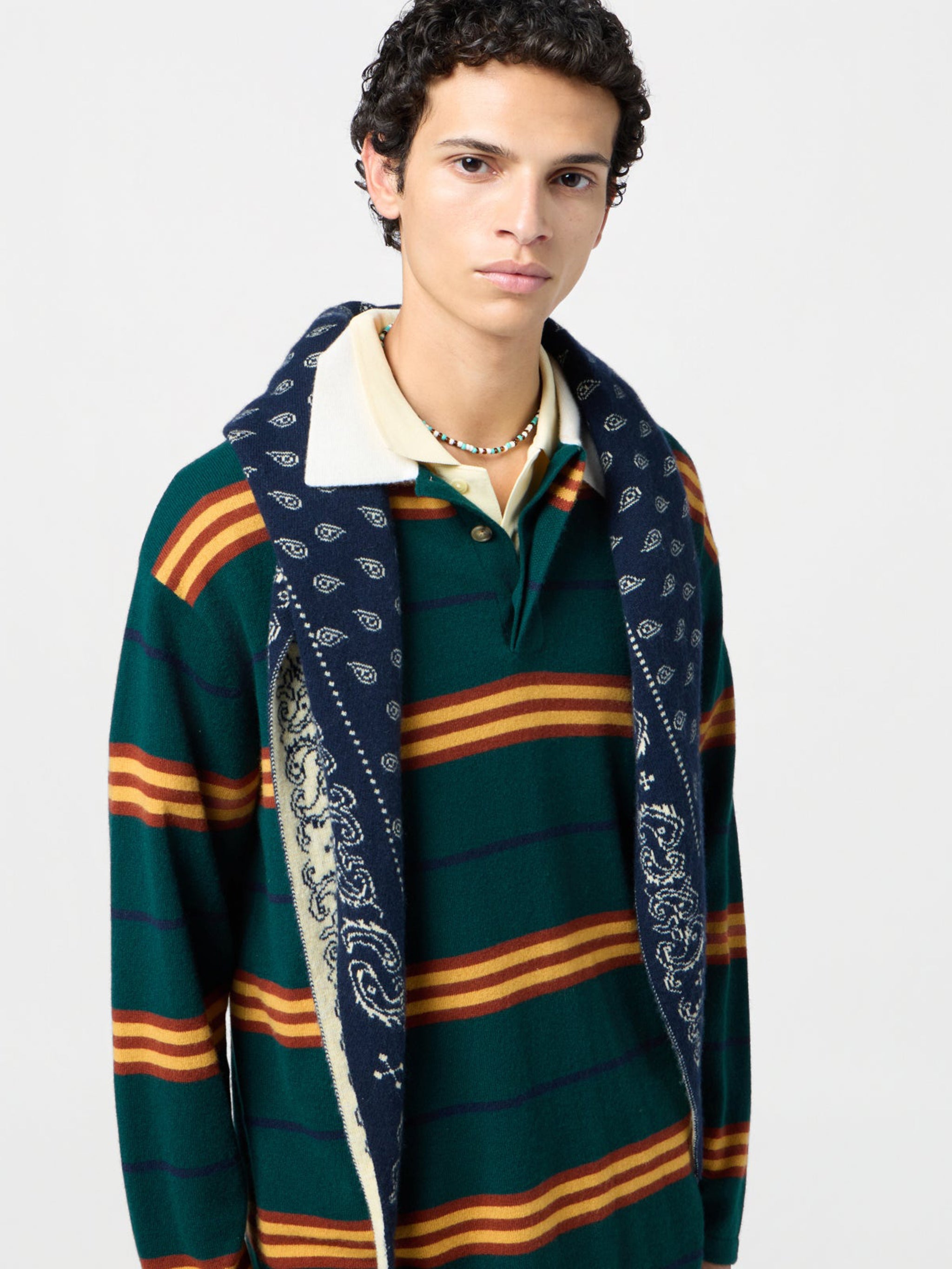 GUEST IN RESIDENCE Men's Striped Rugby Sweater in Comfortable Fit