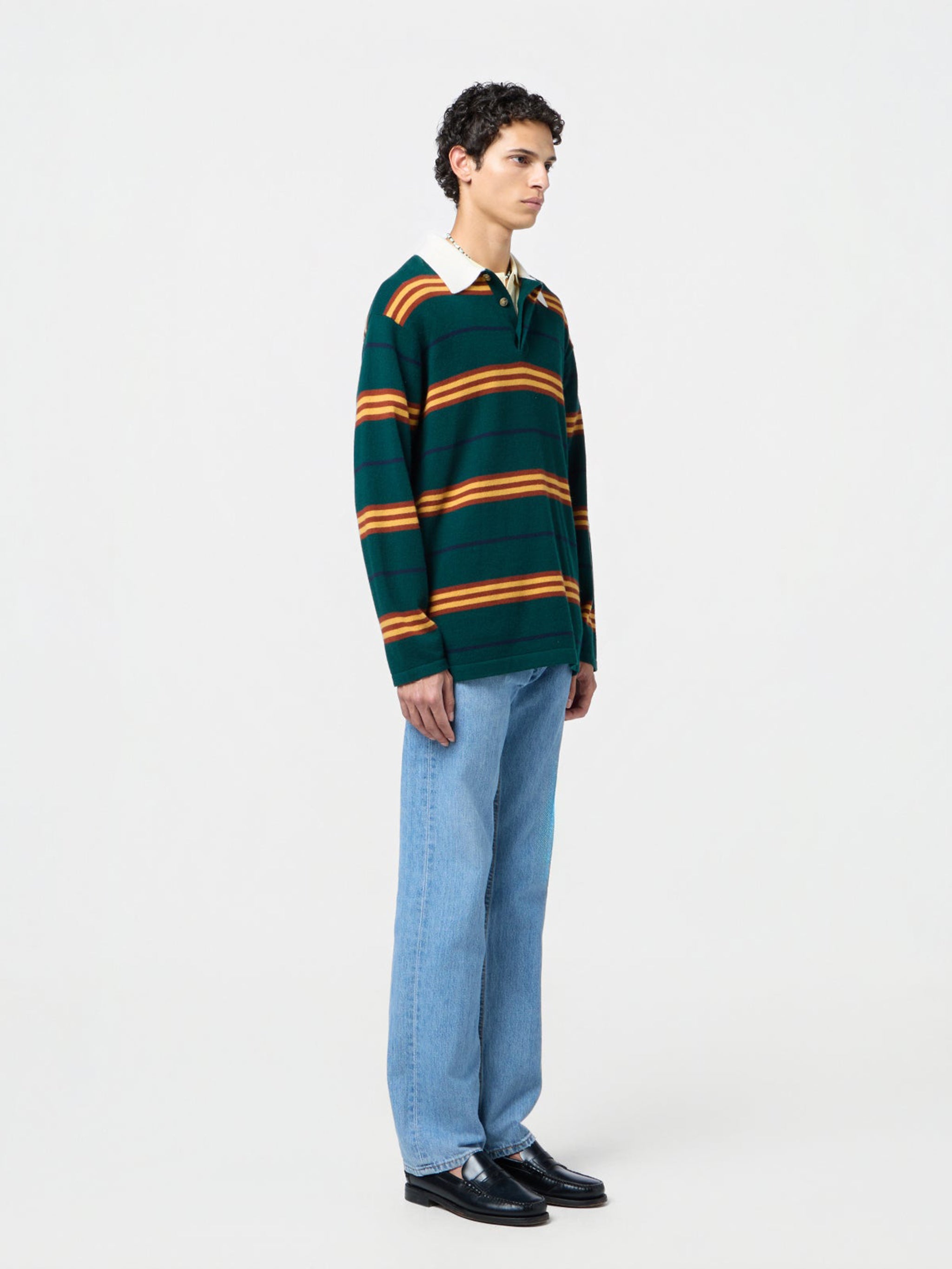 GUEST IN RESIDENCE Men's Striped Rugby Sweater in Comfortable Fit