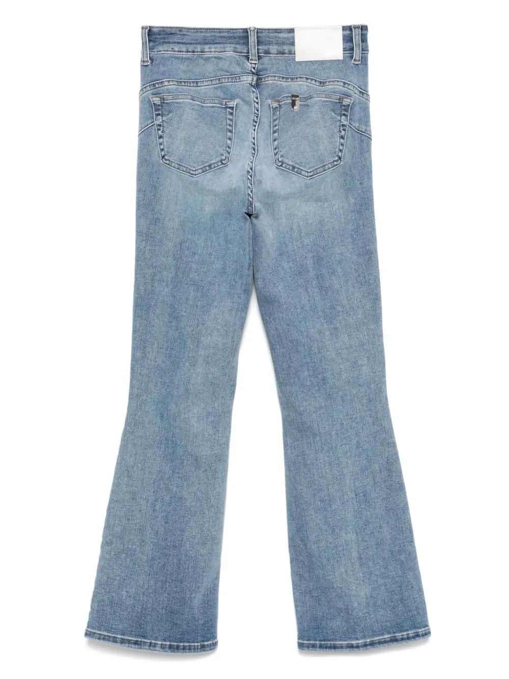 LIU JO Bottom-Up Denim Trumpet Pants for Women