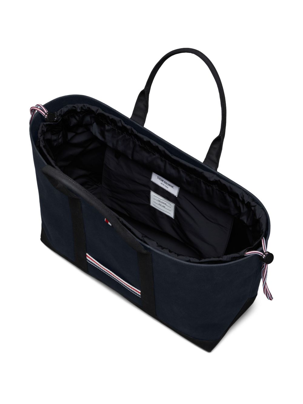 THOM BROWNE Medium Leather Tote Handbag