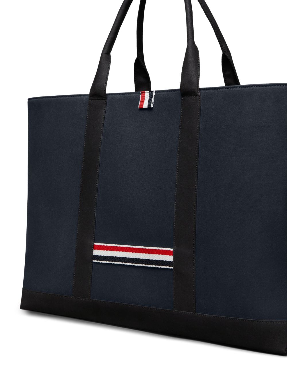 THOM BROWNE Medium Leather Tote Handbag