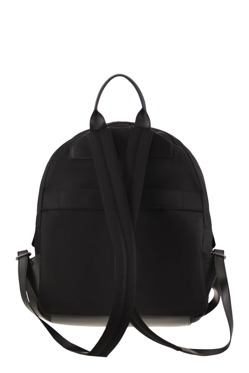 KITON Technical Fabric Mini Backpack with Logo - 33 x 40 x 12.5 cm
