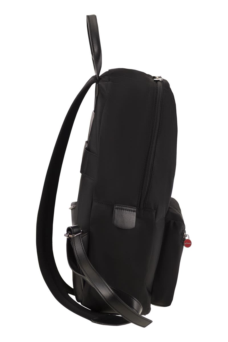 KITON Technical Fabric Mini Backpack with Logo - 33 x 40 x 12.5 cm