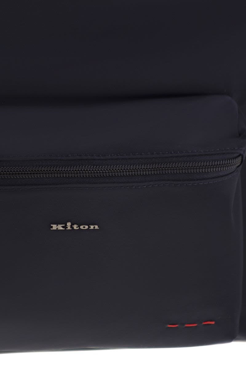KITON Technical Fabric Backpack with Logo - W 33 X H 40 X D 12.5 CM