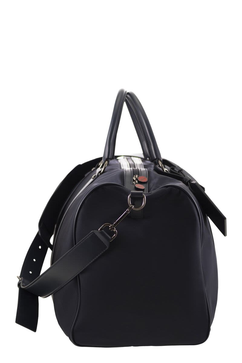 KITON Elegant Duffle Handbag with Leather Inserts - 53 x 28 x 24.5 cm