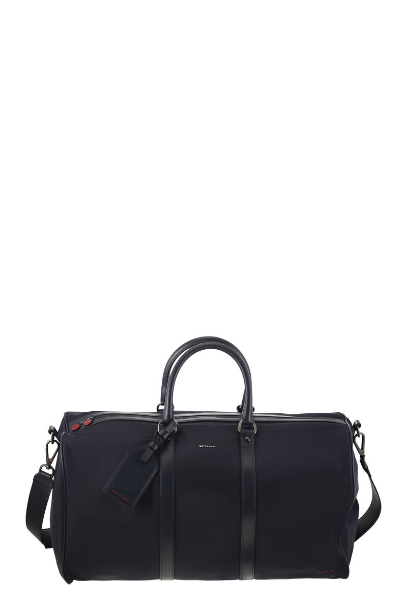KITON Elegant Duffle Handbag with Leather Inserts - 53 x 28 x 24.5 cm