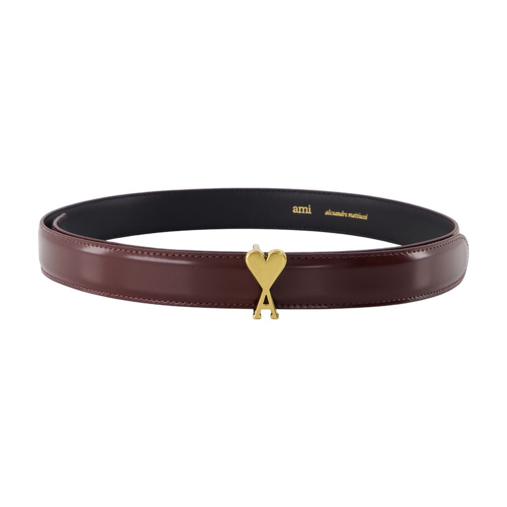 AMI PARIS Women's 25mm Leather Belt