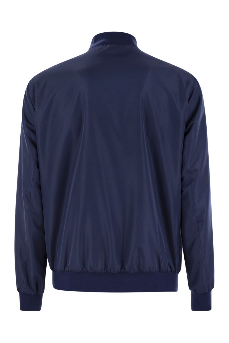 KITON Lightweight Technical Fabric Bomber Jacket