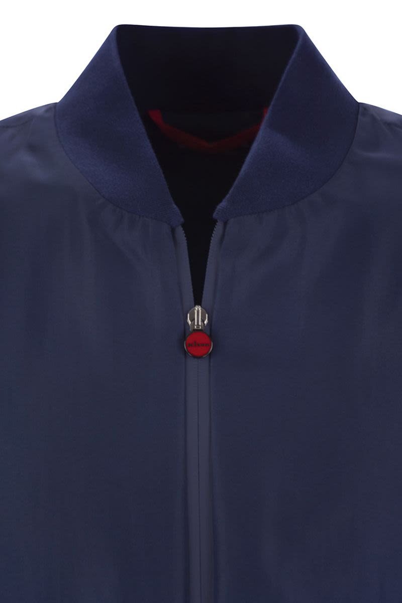 KITON Lightweight Technical Fabric Bomber Jacket