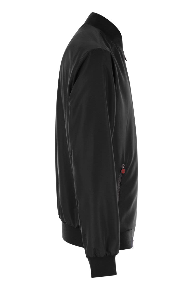 KITON Men's Lightweight Bomber Jacket in Technical Fabric