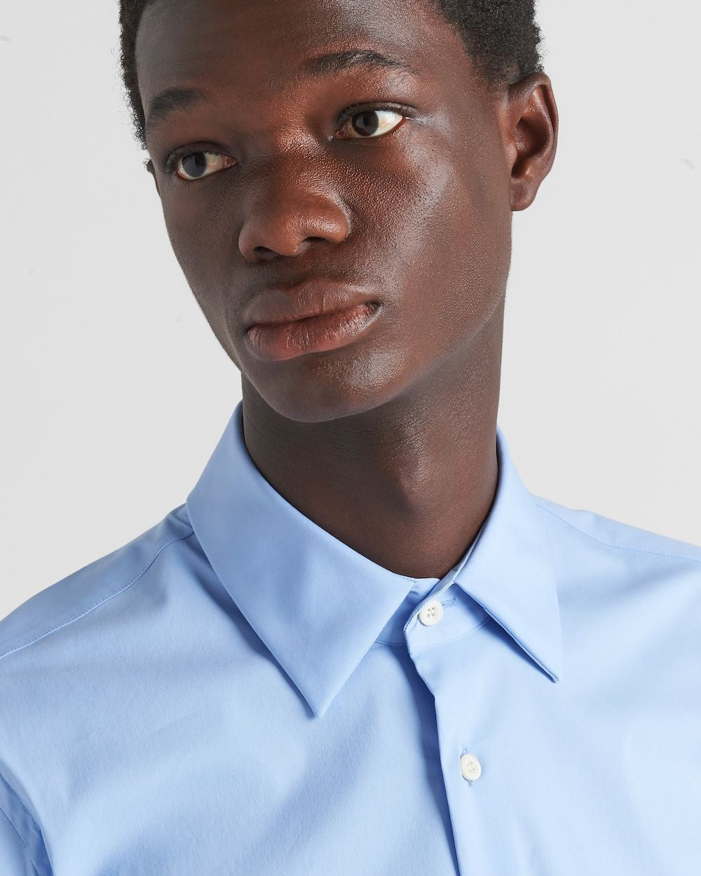 PRADA Men's Stretch Fit Popeline Shirt