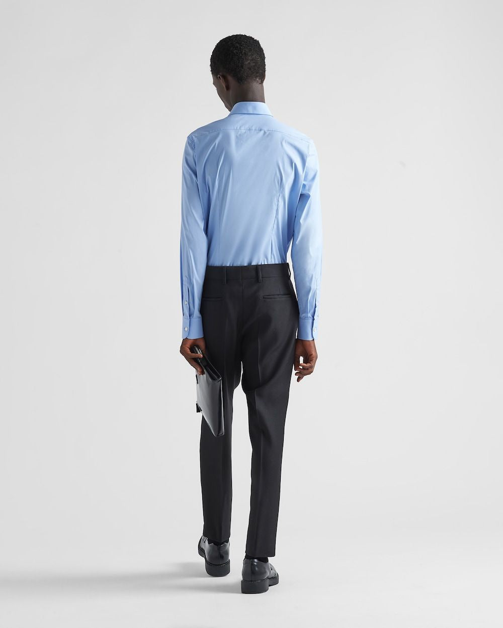 PRADA Men's Stretch Fit Popeline Shirt