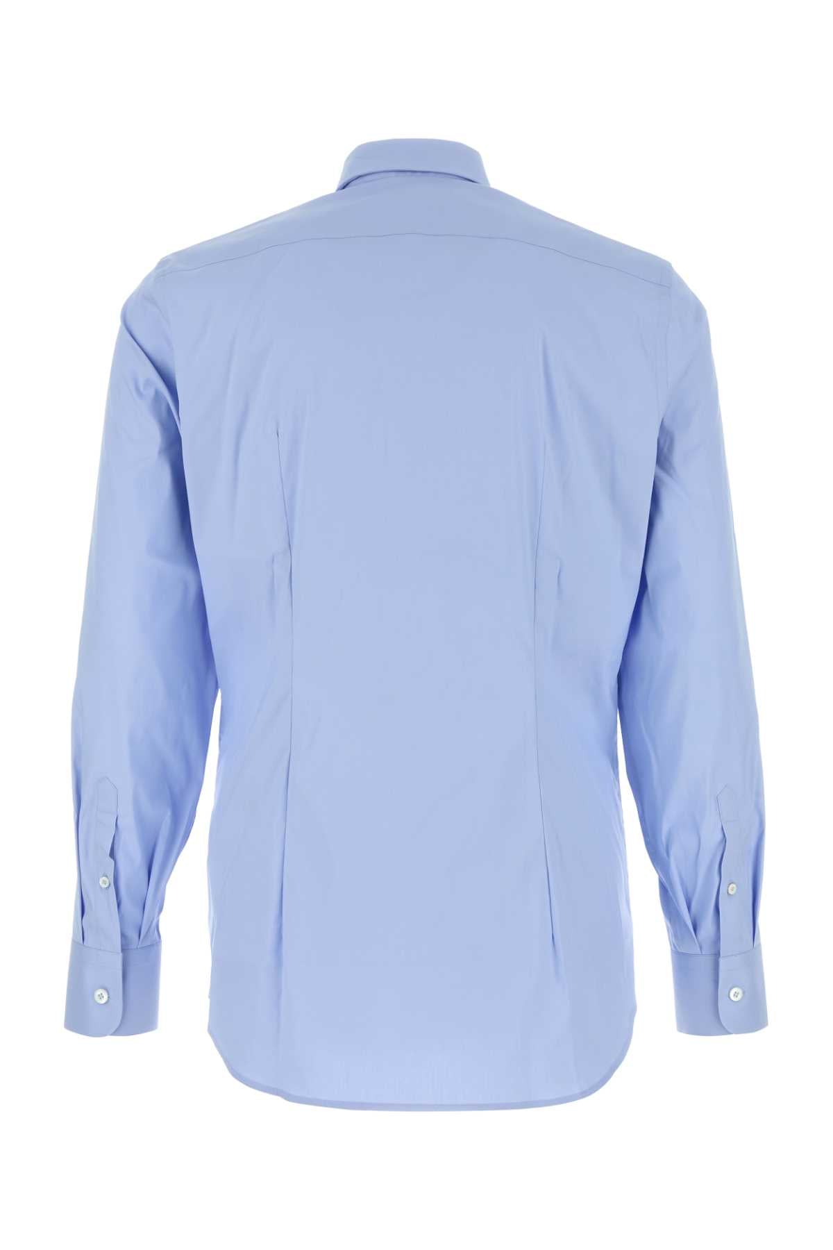 PRADA Light Blue Stretch Poplin Shirt