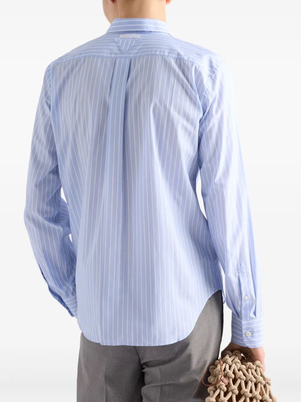 PRADA Classic Fit Striped Cotton Shirt