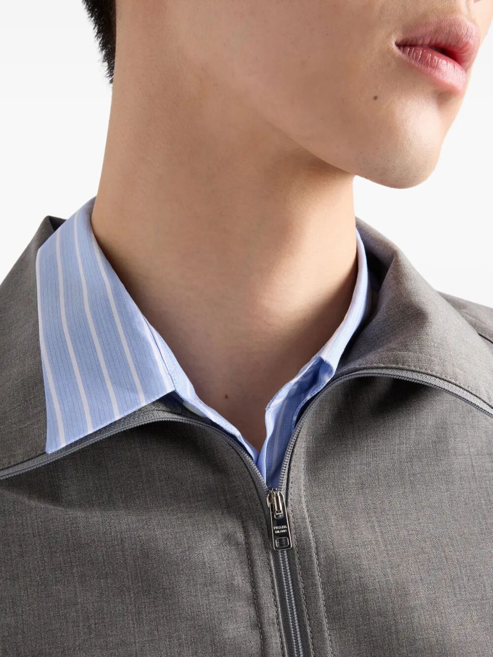 PRADA Classic Fit Striped Cotton Shirt