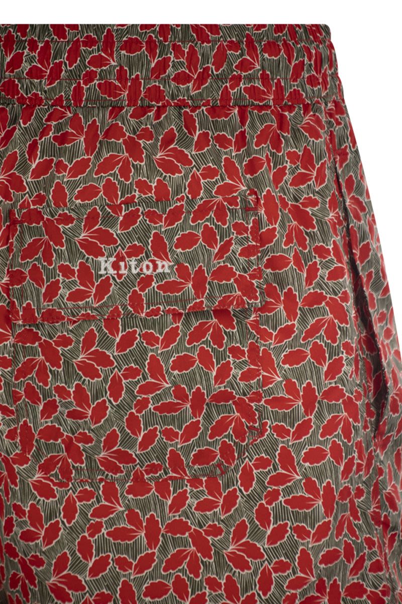 KITON Patterned Beach Boxers for Men