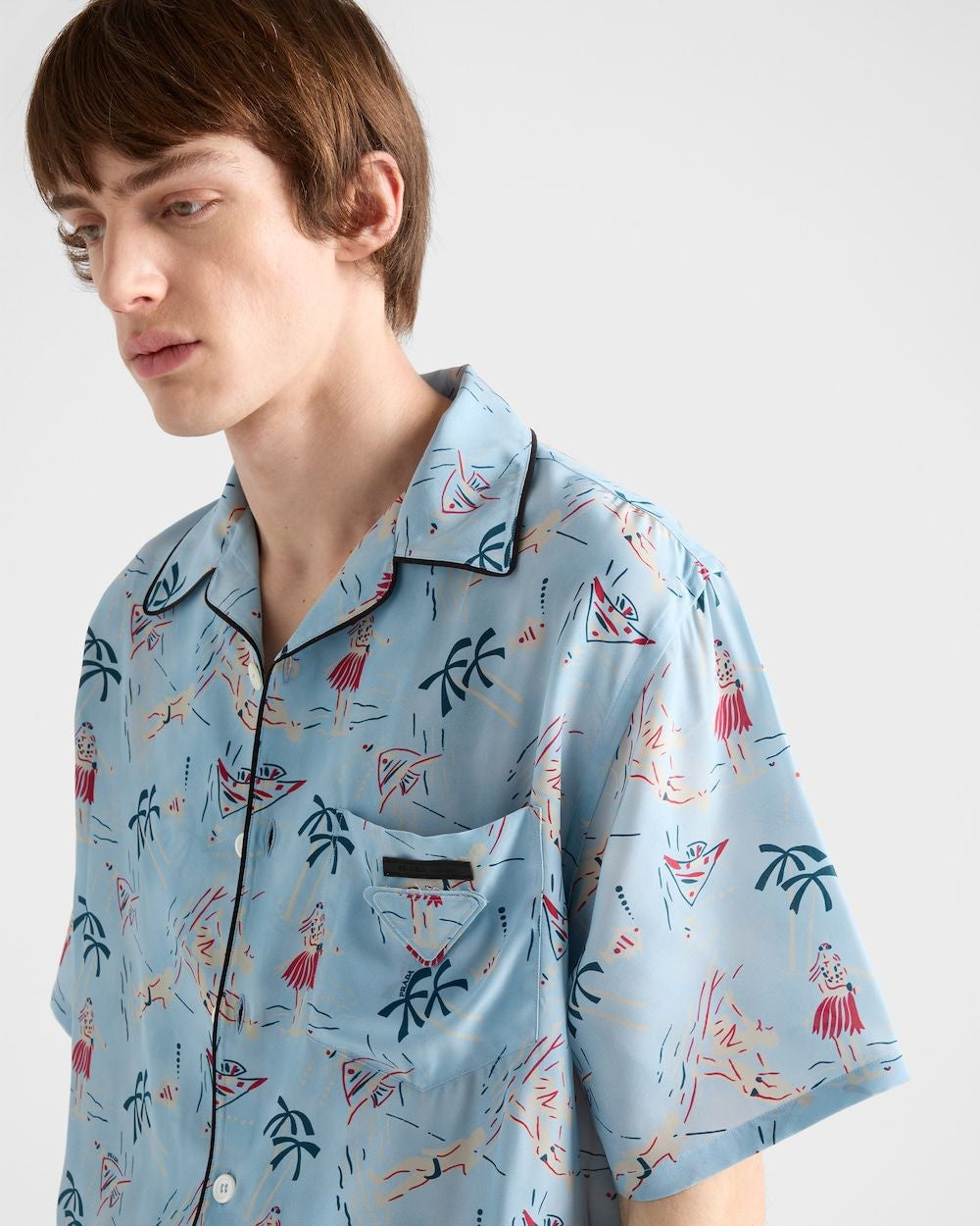 PRADA Essential Cotton Shirt for Men - FW25 Collection