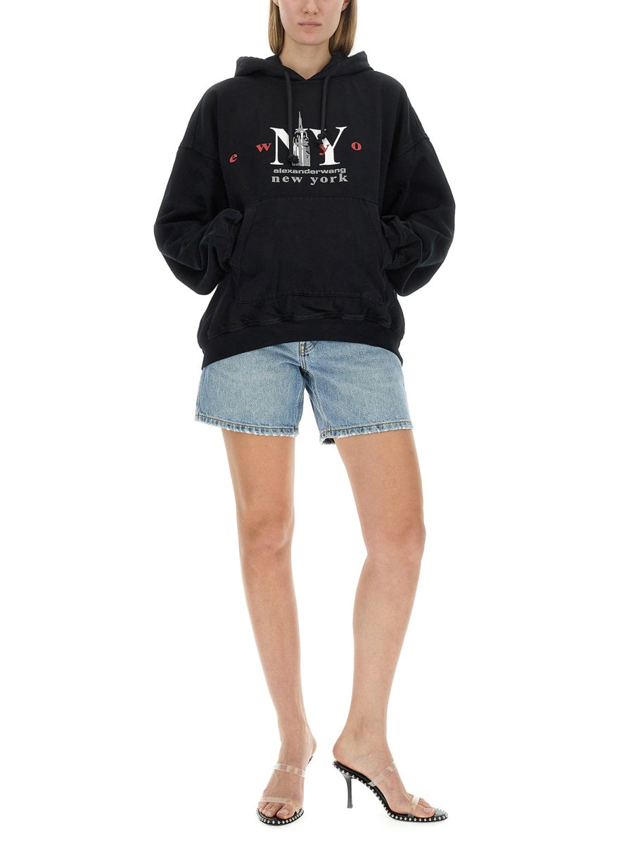 ALEXANDER WANG Oversized Logo Sweatshirt - Women’s S