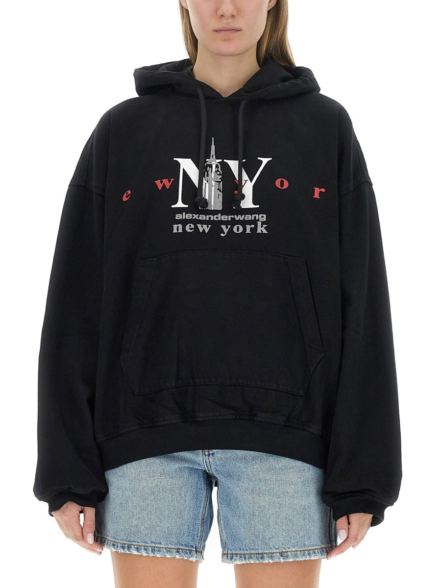 ALEXANDER WANG Oversized Logo Sweatshirt - Women’s S