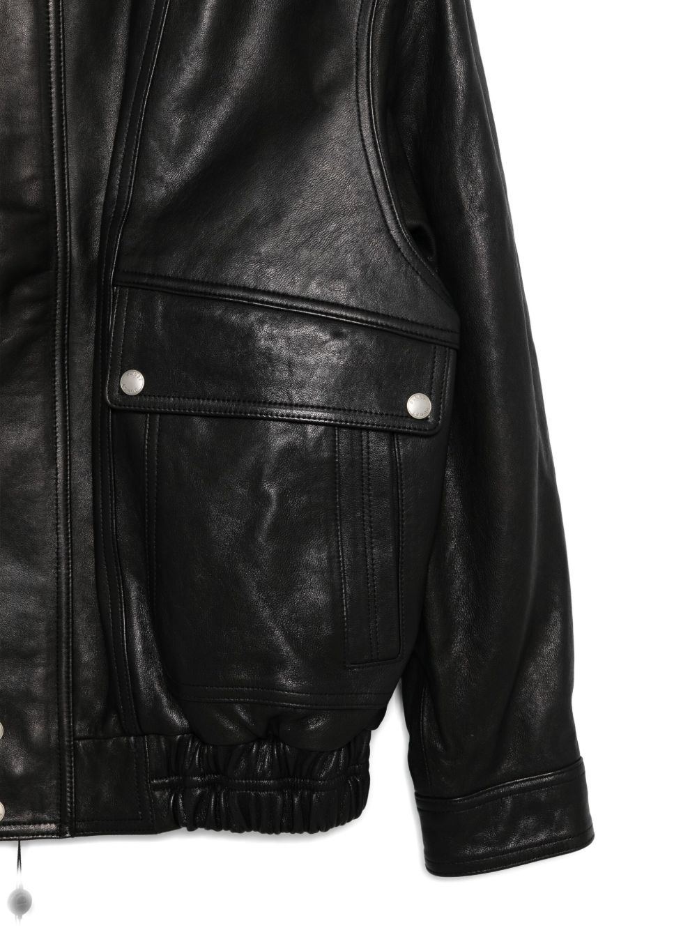 DUNST Classic Leather Jacket with Front Zip Fastening for Women