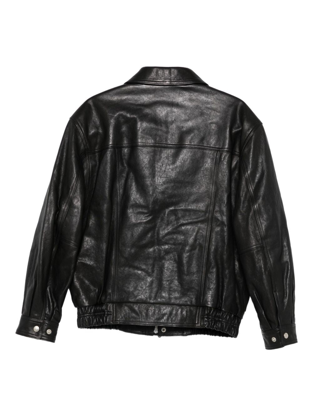 DUNST Classic Leather Jacket with Front Zip Fastening for Women