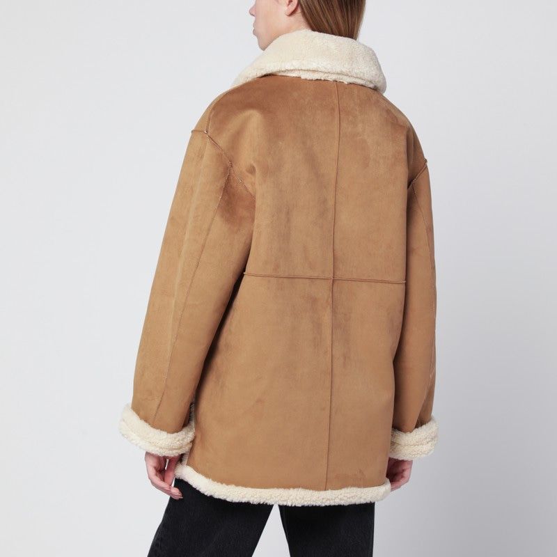 DUNST Faux Leather Shearling Effect Jacket
