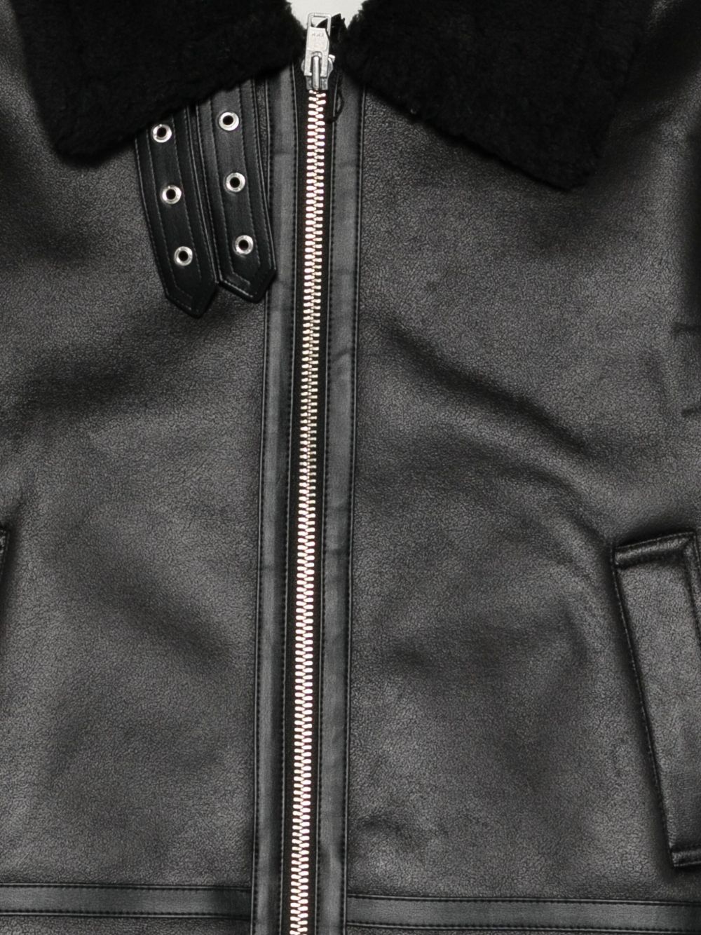 DUNST Faux Leather Shearling Jacket