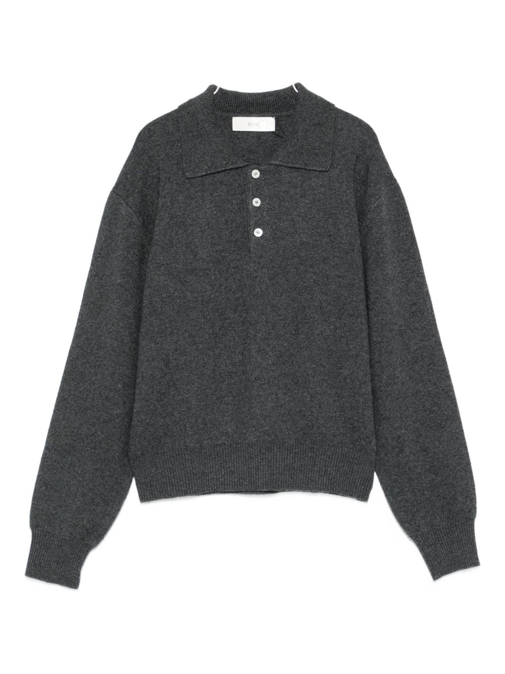 DUNST Wool Blend Polo Sweater for Women
