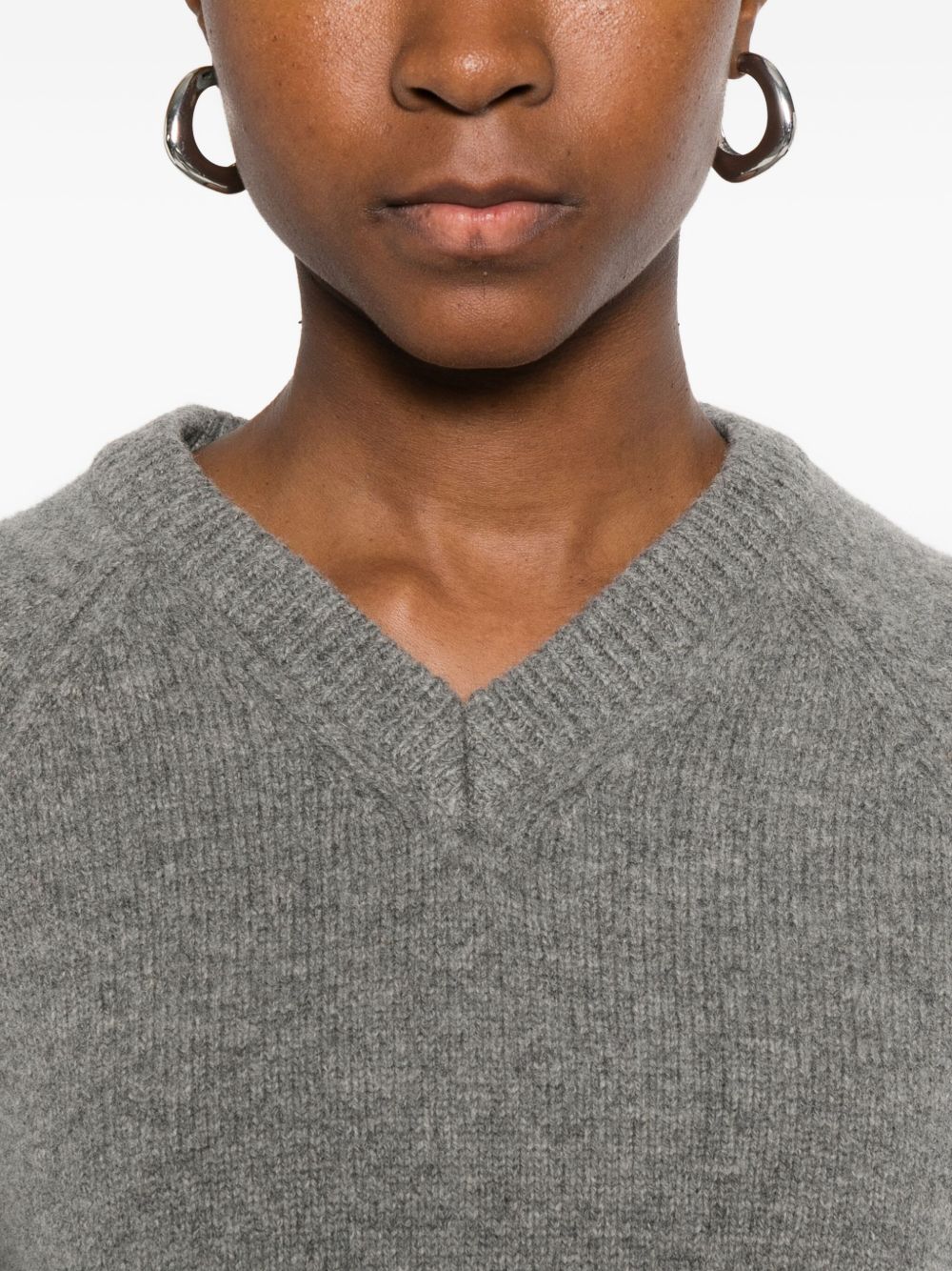 DUNST Women's V-Necked Wool Sweater