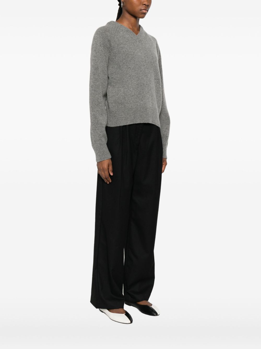 DUNST Women's V-Necked Wool Sweater