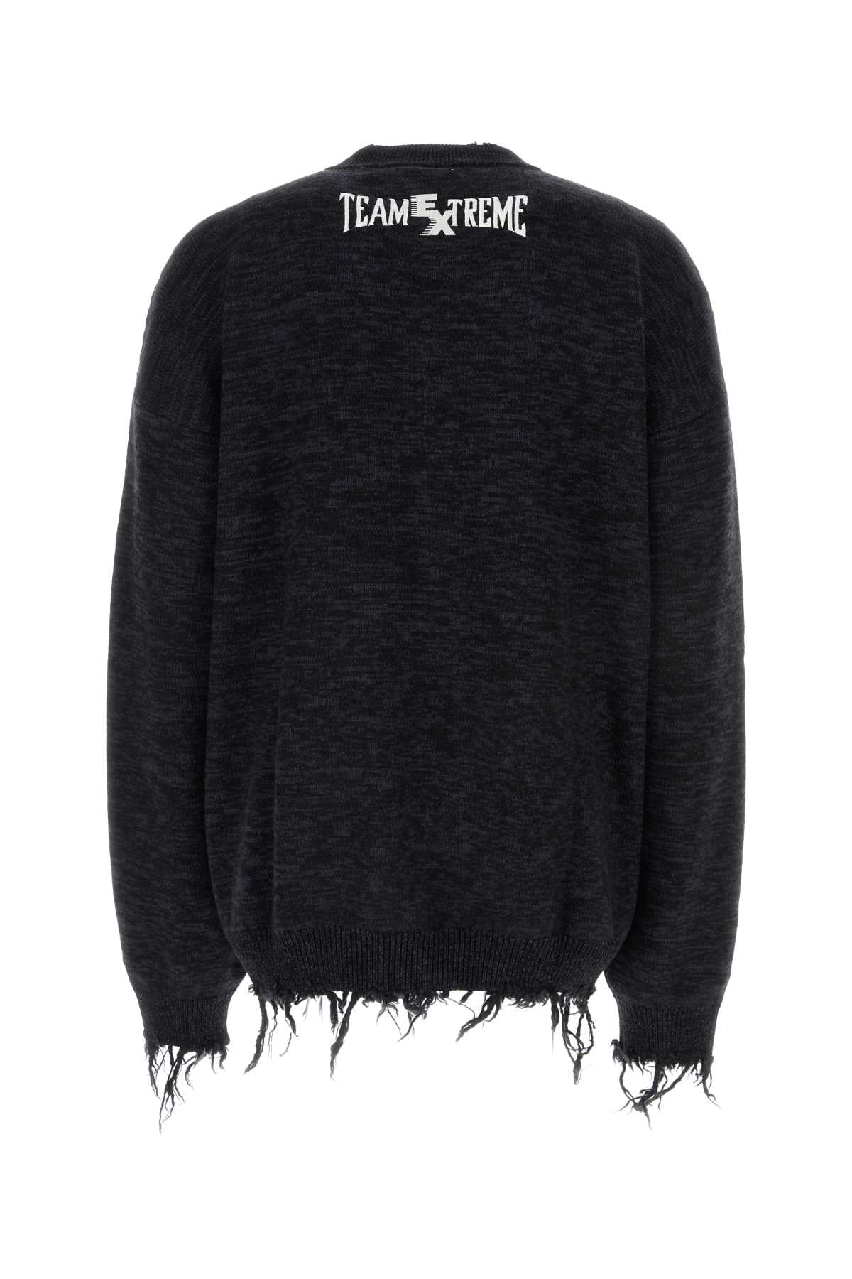 VETEMENTS Two-Tone Oversize Wool Sweater for Men