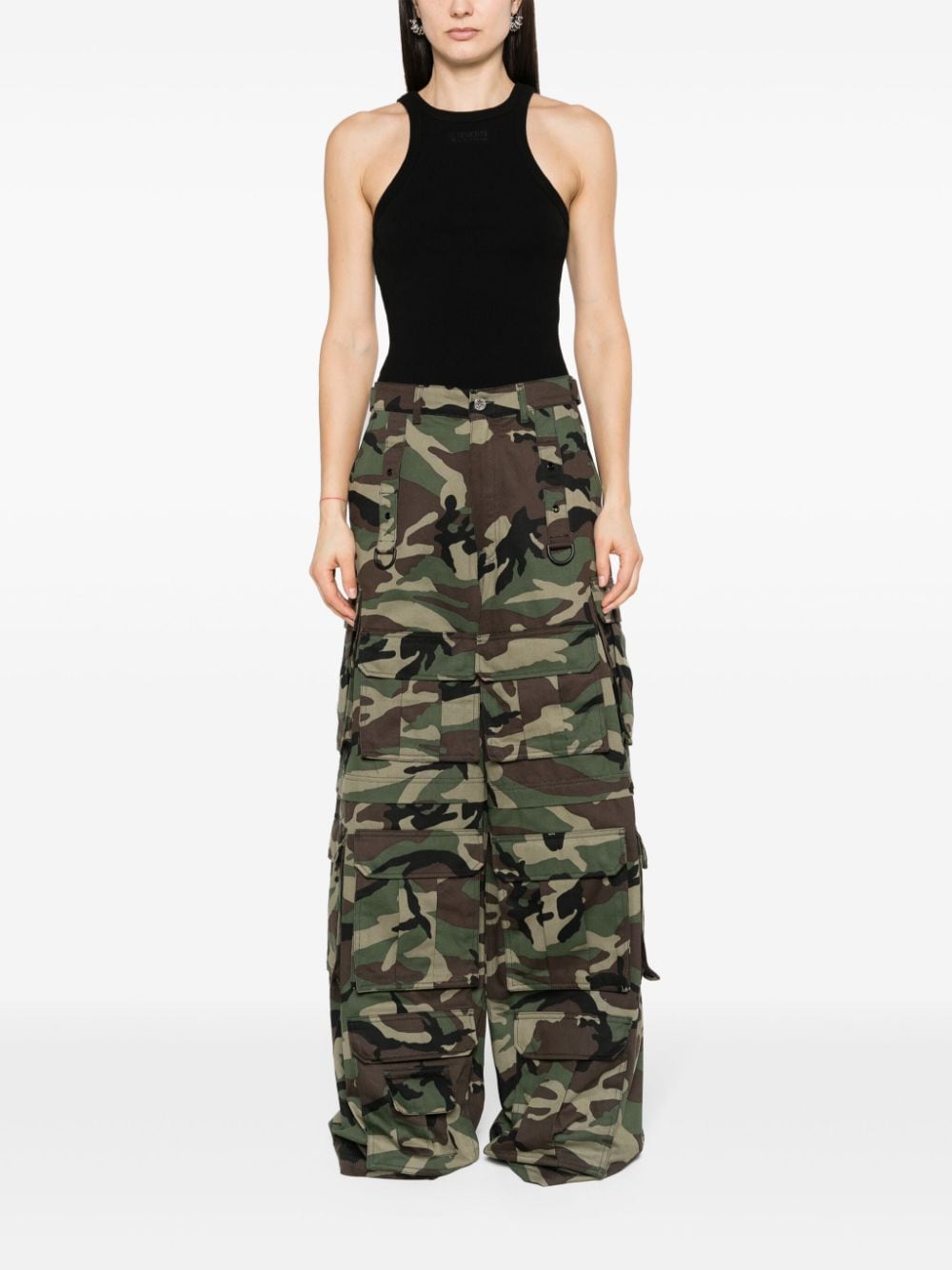 VETEMENTS Unisex Logo Cotton Tank Top - Standard Men's Sizing