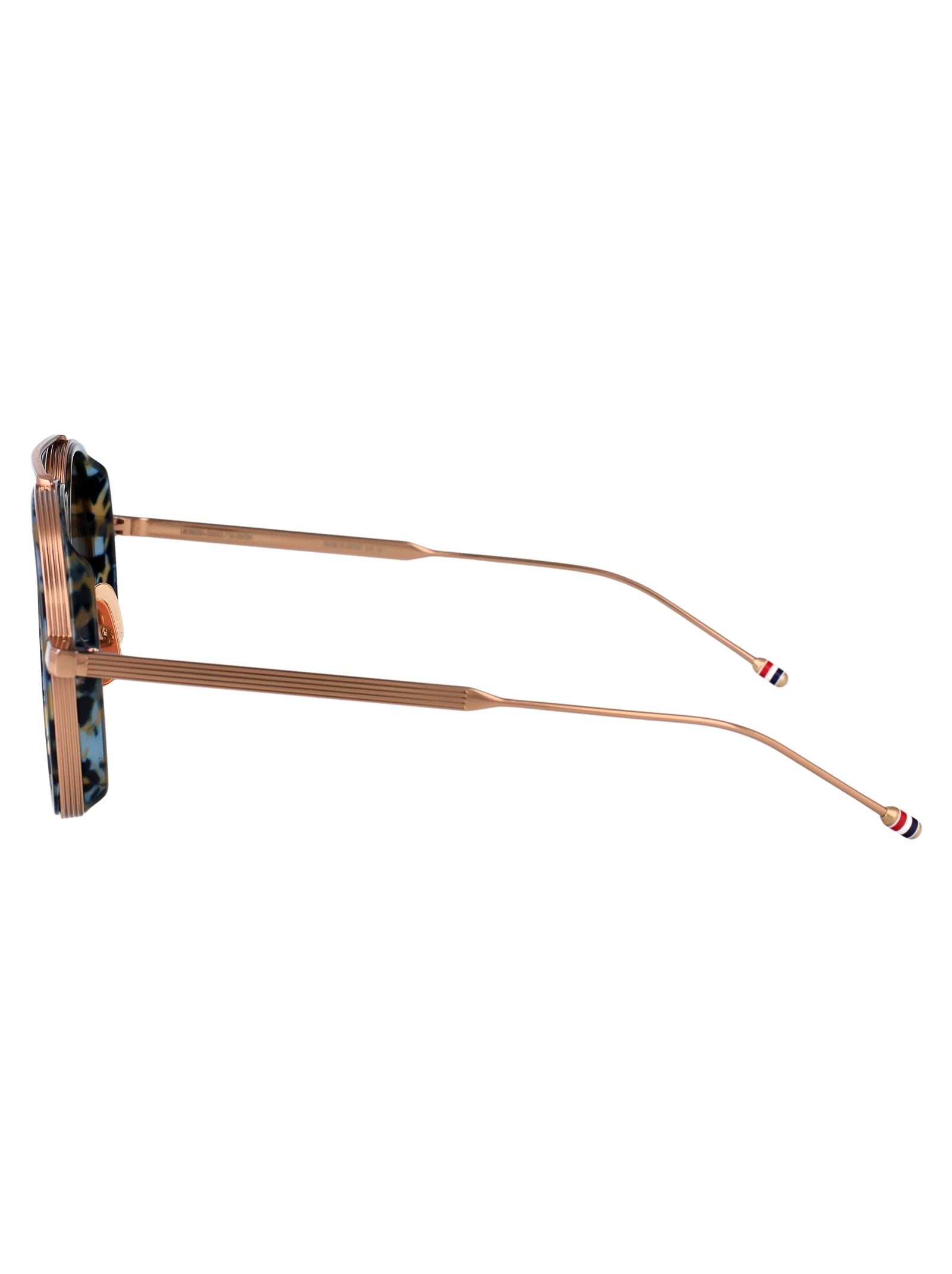 THOM BROWNE Tort Rim Acetate Titanium Sunglasses